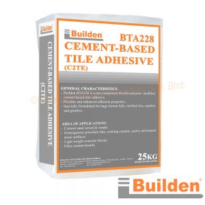 Builden BTA228 - ONE-COMPONENT FLEXIBLE MODIFIED CEMENT-BASED TILE ADHESIVE (C2TE)
