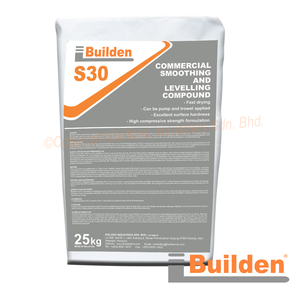Builden S30: Commercial Smoothing and Levelling Compound